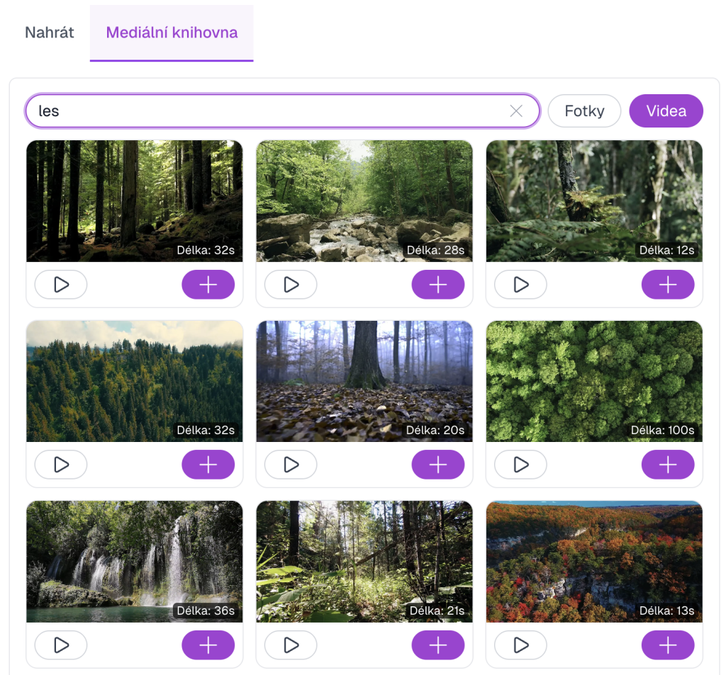 Pridanie médií - screenshot 1