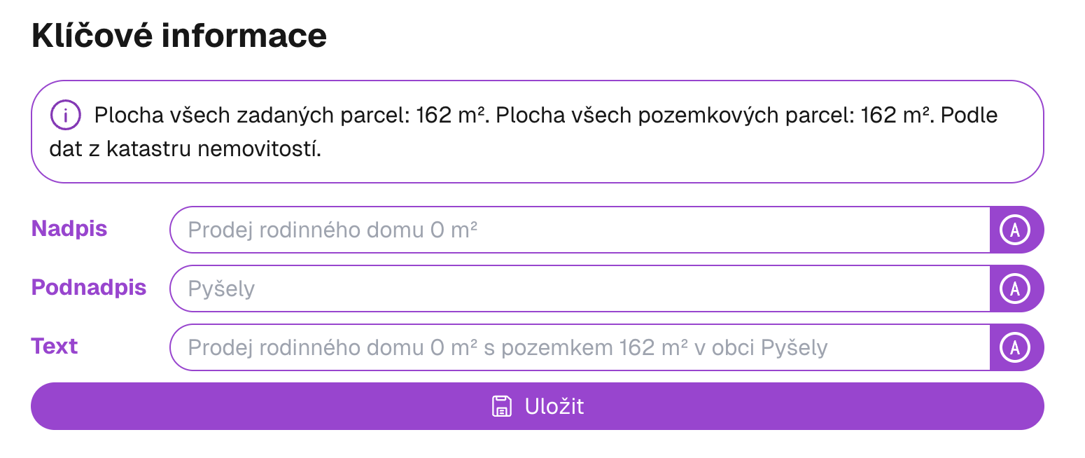 Kľúčové informácie - screenshot 1
