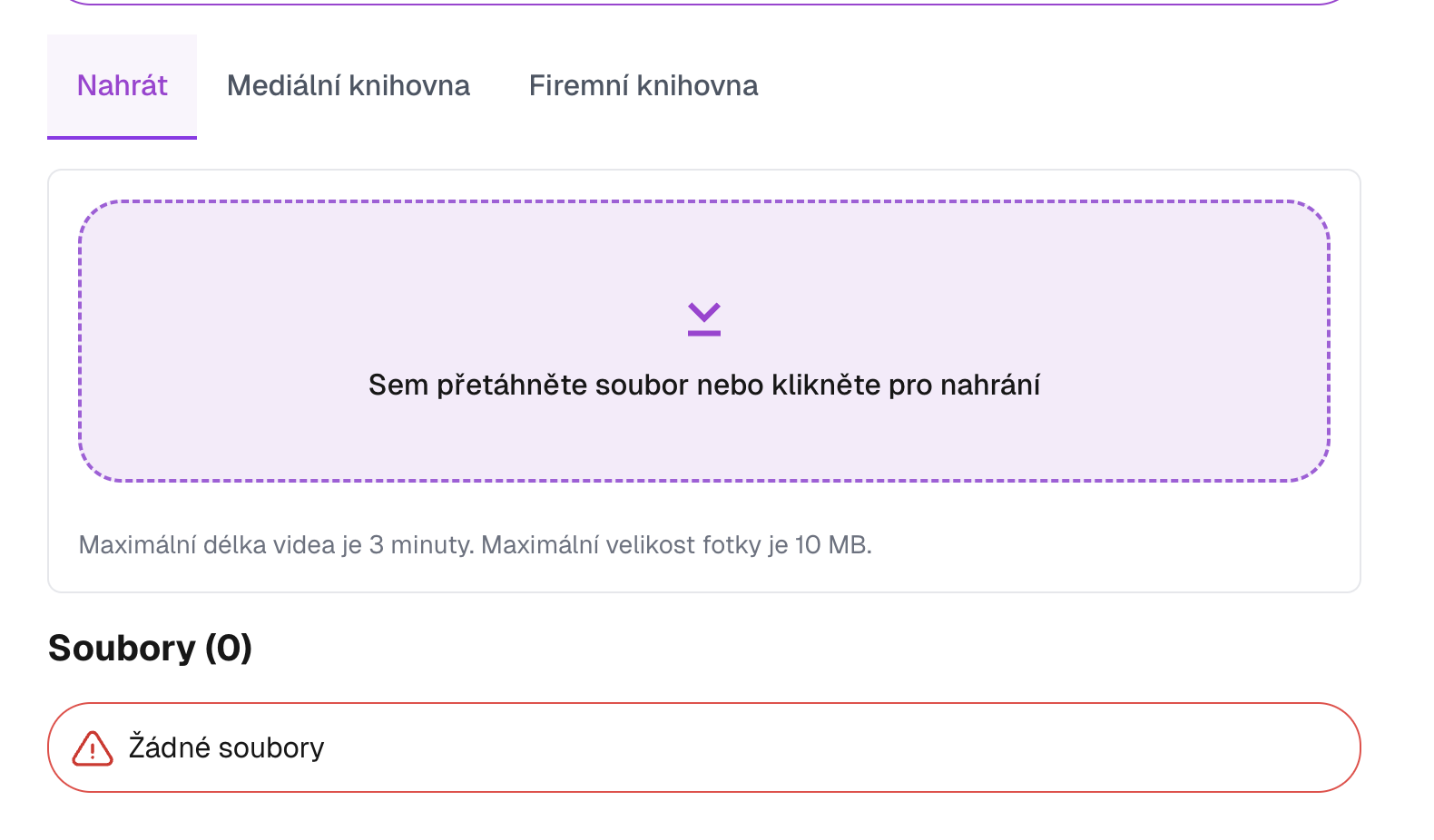 Pridanie médií - screenshot 1